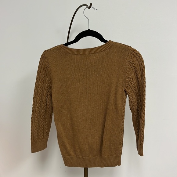 Cable knit fitted sweater. Love this perfect fall orange. 3/4 sleeve xs H&M. - Picture 2 of 3